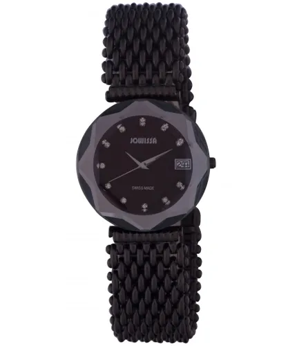 Jowissa Womens : crystal 3 women'sred watch - Black - One Size