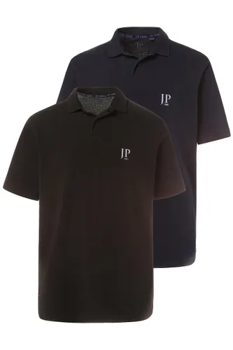 JP 1880 Men's Big & Tall 2-Pack Polo Shirts Black