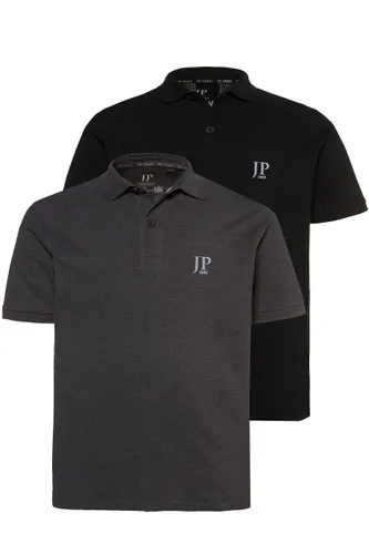 JP 1880 Men's Big & Tall 2-Pack Polo Shirts Dark Grey