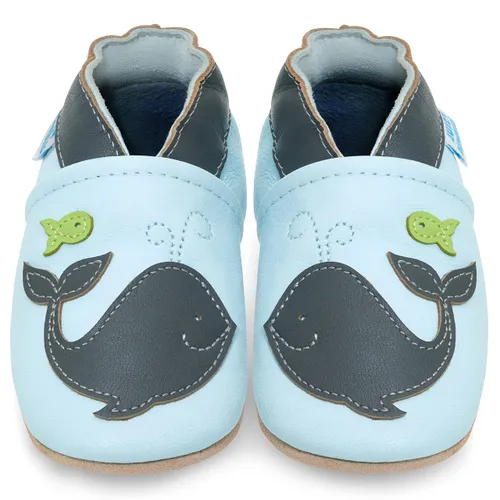 Juicy Bumbles Soft Leather Baby Shoes with Suede Soles -