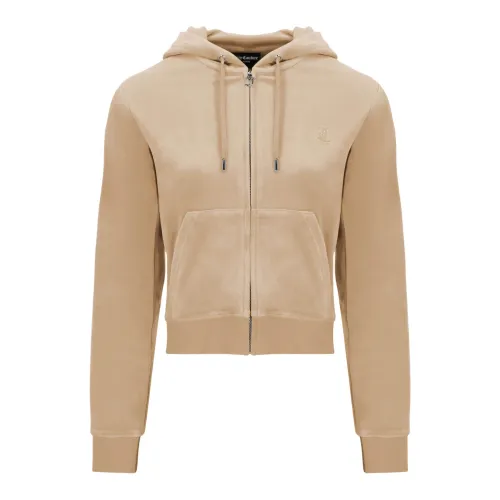 Juicy Couture , Classic Robertson Hoodie ,Beige female, Sizes: