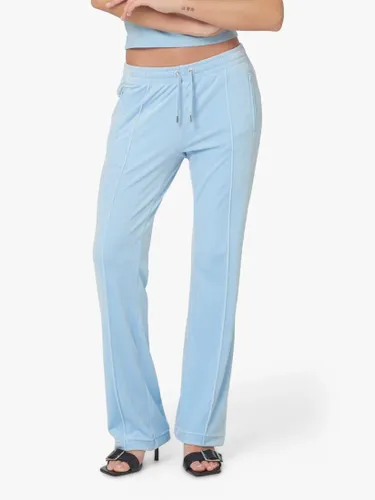 Juicy Couture Diamante Embellished Velour Track Joggers - Powder Blue - Female