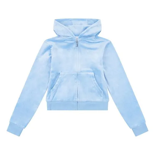 JUICY COUTURE Embroidered Monogram Hoodie - Blue