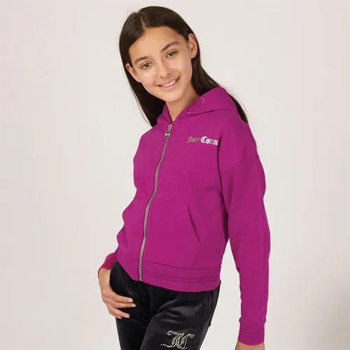 Juicy Couture Girls Abstract Hoodie Festival Fuchsia