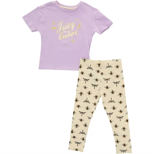 Juicy Couture Girls Bee T-Shirt And Legging Set Vanilla Ice