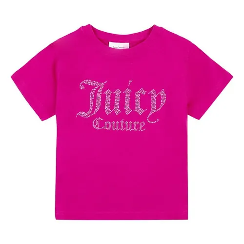 JUICY COUTURE Girl'S Diamante Short Sleeve T Shirt - Pink
