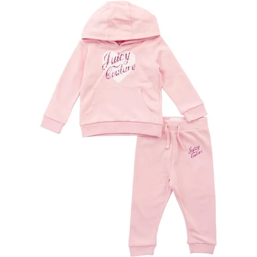 Juicy Couture Girls Heart Tracksuit Almond Blossom