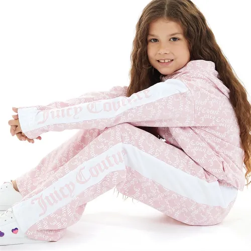 Juicy Couture Girls Hoodie And Joggers Tracksuit Almond Blossom