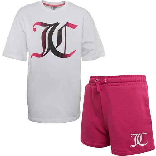 Juicy Couture Girls T-Shirt And Shorts Co-Ord Set Very Berry