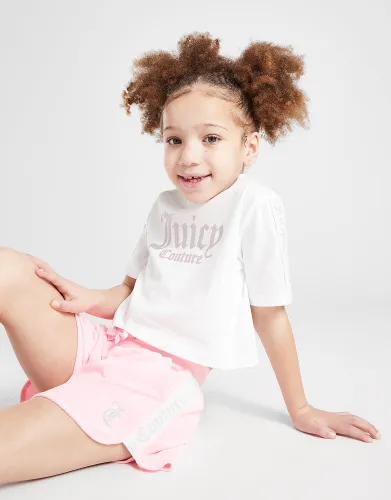 JUICY COUTURE Girls' Tape T-Shirt/Shorts Set Children - White