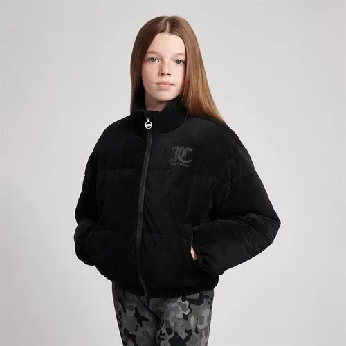 Juicy Couture Girls Velour Puffer Jacket Black