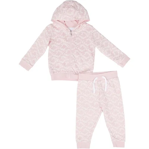 Juicy Couture Girls Zip Thru Hoodie And Joggers Set Almond Blossom