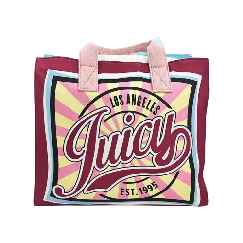 Juicy Couture , Retro Logo Print Canvas Shopper Bag ,Multicolor female, Sizes: ONE SIZE