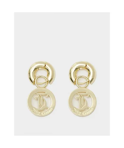 Juicy Couture Womens Accessories 18C Mia Hoop Earrings in Gold Metal - One Size