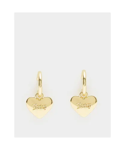 Juicy Couture Womens Accessories Lisa Hoop Earrings in Gold Metal - One Size