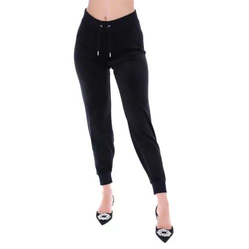 Juicy Couture Womens Black Cuffed Jogger