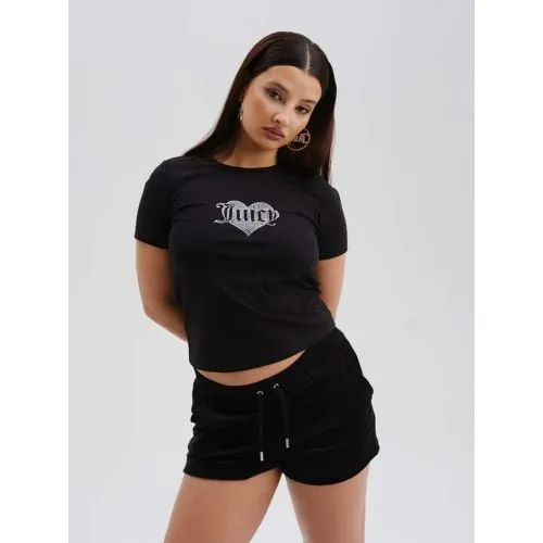 Juicy Couture Womens Black Eve Track Short
