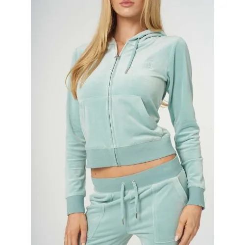 Juicy Couture Womens Blue Surf Robertson Class Hoodie