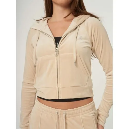 Juicy Couture Womens Brazilian Sand Madison Classic Velour Hoodie