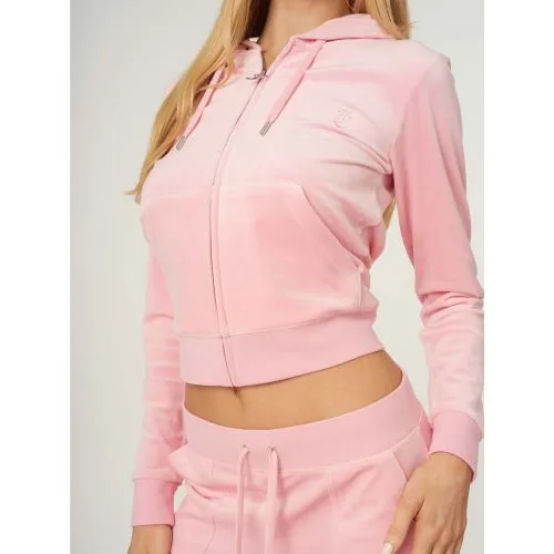 Juicy Couture Womens Candy Pink Robertson Class Hoodie