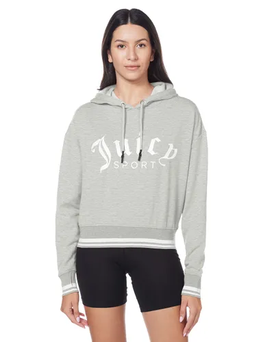 Juicy Couture Women's Cropped Logo Pullover Hoodie Hooded