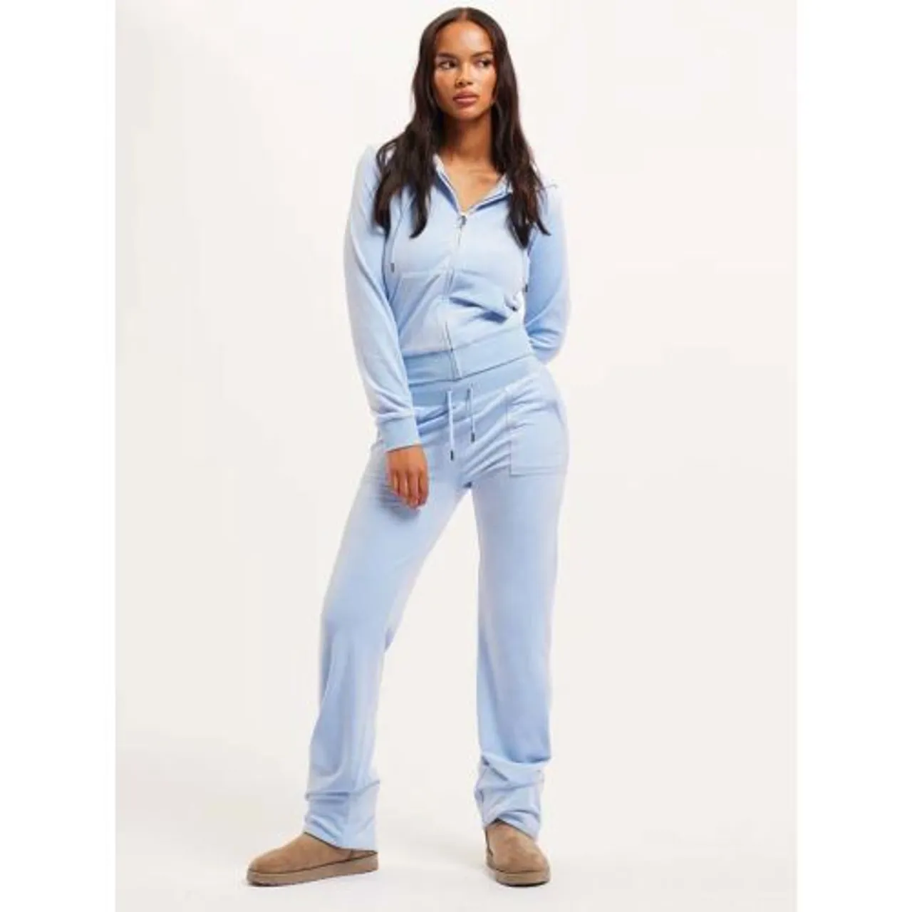 Juicy Couture Womens Powder Blue Del Ray Track Pant
