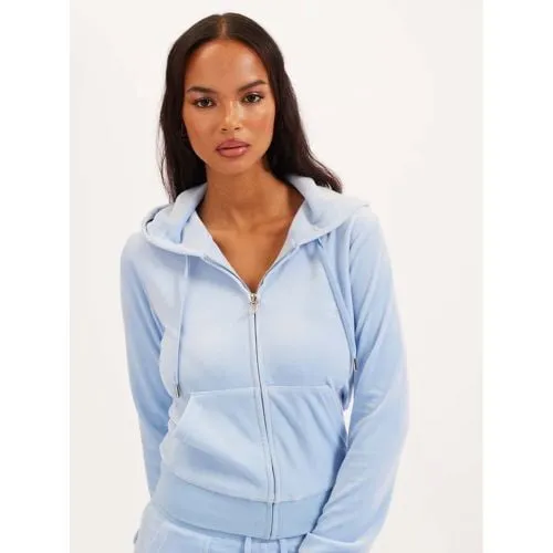 Juicy Couture Womens Powder Blue Robertson Class Hoodie