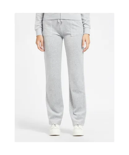 Juicy Couture Womenss Del Ray Pants in Silver Cotton