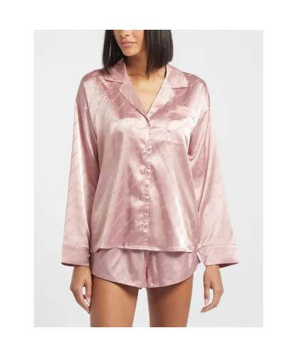 Juicy Couture Womenss Paquita Pyjama Top in Pink Cotton
