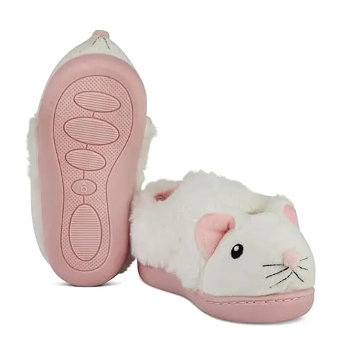 JUJU Factory Warehouse | Kids Slippers | Fluffy Mouse | UK
