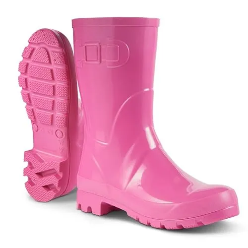 JUJU Factory Warehouse Wellington Boots Women| Pink | UK