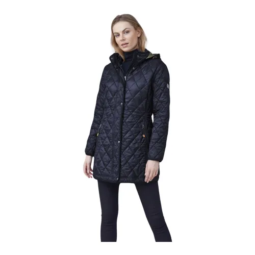 Junge , Quilted Jacket with Removable Hood ,Blue female, Sizes:
