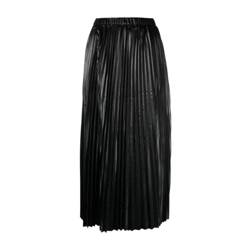 Junya Watanabe , Black Layered Trousers with Logo Patch ,Black female, Sizes: