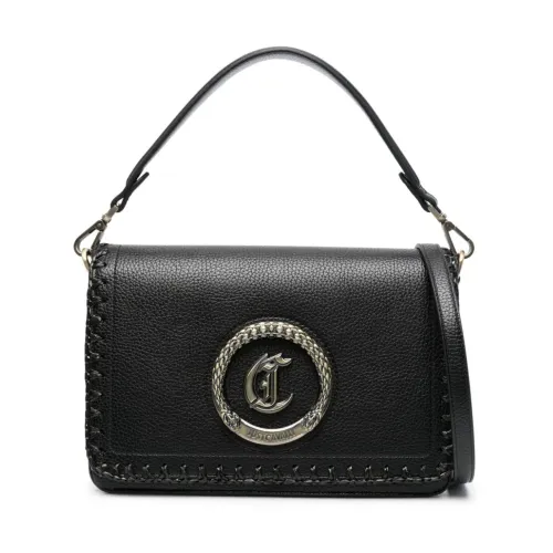 Just Cavalli , Black Faux Leather Shoulder Bag ,Black female, Sizes: ONE SIZE
