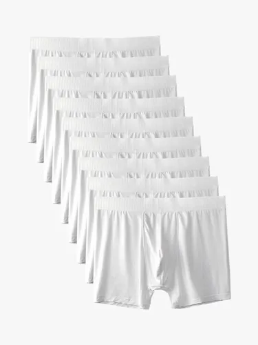 JustWears Active Boxers, Pack of 9 - White - Male