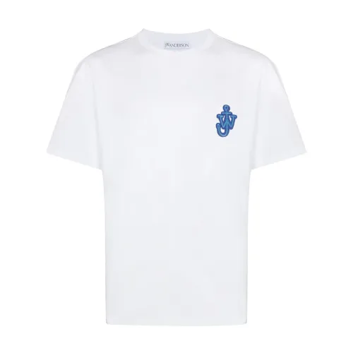 JW Anderson , Anchor Patch Logo T-Shirt ,White male, Sizes: