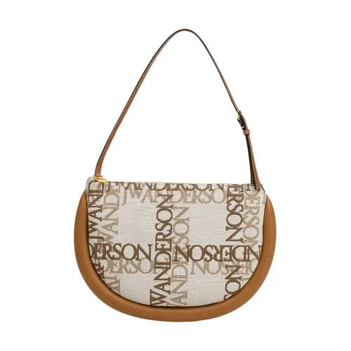 JW Anderson , Beige Logo-Embossed Bag ,Brown female, Sizes: ONE SIZE