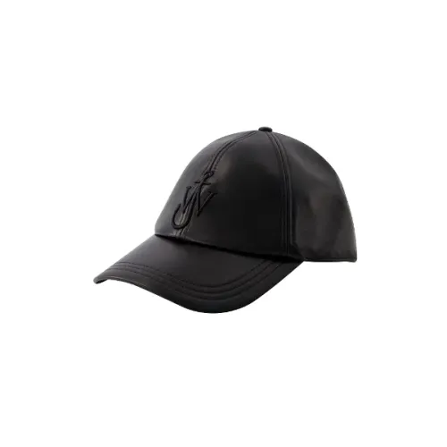 JW Anderson , Black Leather Hats ,Black unisex, Sizes: ONE