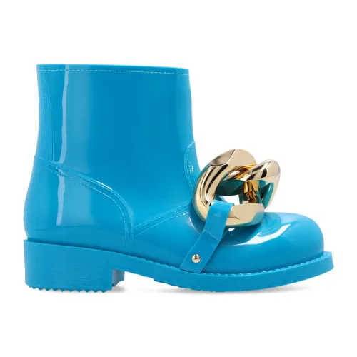 JW Anderson , Blue Rubber Ankle Boots Stylish ,Blue female, Sizes: