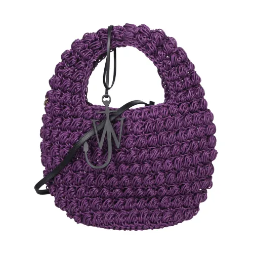 JW Anderson , Bubble Stitch Knit Bag ,Purple female, Sizes: ONE SIZE