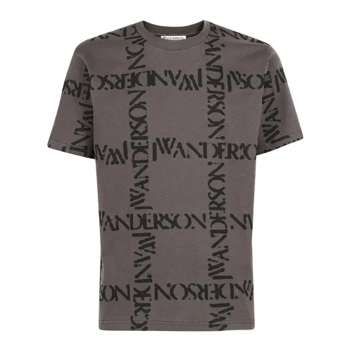 JW Anderson , Cotton T-Shirt Jt0062 Pg0079 ,Gray male, Sizes:
