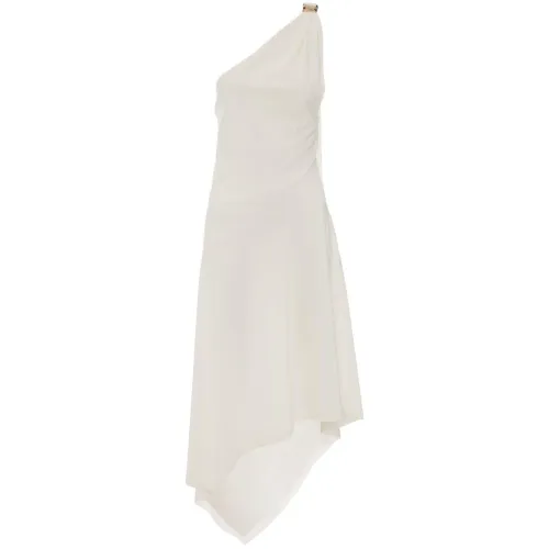 JW Anderson , Elegant White Midi Dress ,White female, Sizes: