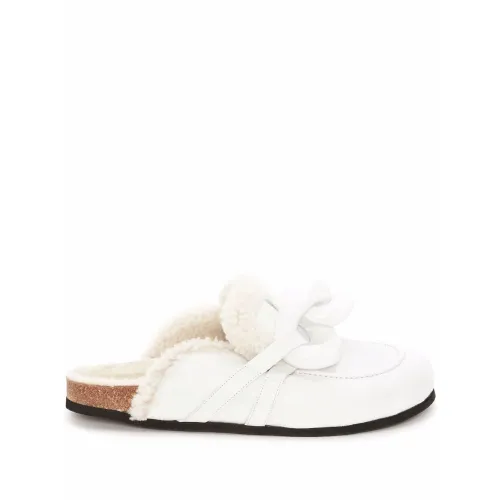 JW Anderson , Glam Chain Hair Slippers ,White female, Sizes: