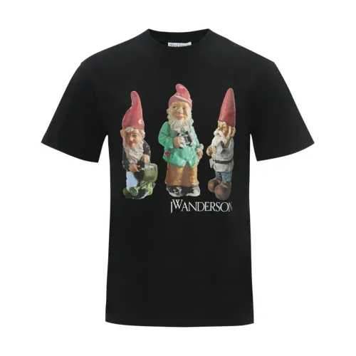 JW Anderson , Graphic Print Gnome Trio T-Shirt ,Black male, Sizes: