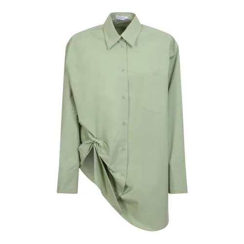 JW Anderson , Green Oversized Asymmetric Shirt ,Green female, Sizes: