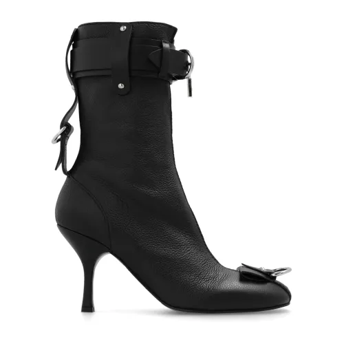 JW Anderson , Heeled boots in leather ,Black female, Sizes: