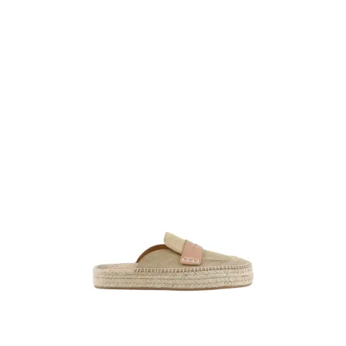 JW Anderson , Leather Loafer Mules with Cork Footbeds ,Beige male, Sizes: