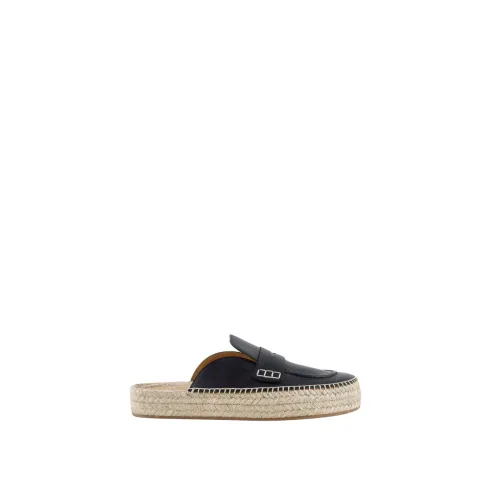 JW Anderson , Leather Loafer Mules with Cork Footbeds ,Black male, Sizes: