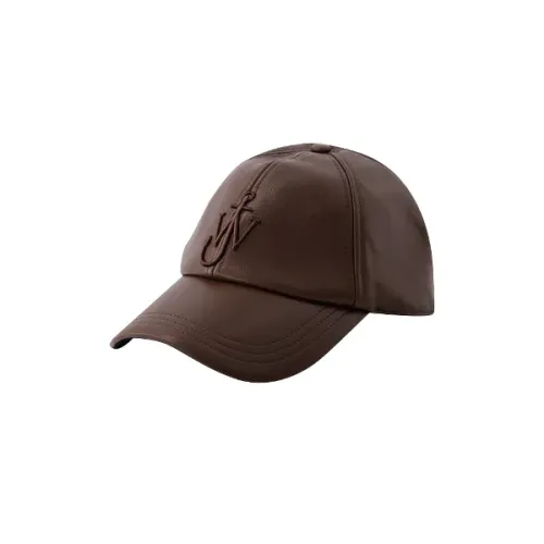 JW Anderson , Marron Brown Leather Hats ,Brown female, Sizes: ONE