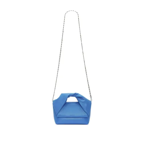 JW Anderson , Sky Blue Leather Twist Detailing Bag ,Blue female, Sizes: ONE SIZE